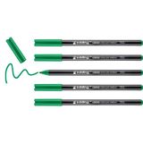 edding 1300 viltstift medium - lichtgroen - 5 stiften - ronde punt 2 mm