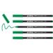edding 1300 viltstift medium - lichtgroen - 5 stiften - ronde punt 2 mm