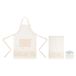 THUN Set pannenlappen, theedoek en schort, 100% katoen, collectie Elengance, pannenlap 20 x 20 cm, theedoek 40 x 60 cm