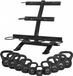 Gorilla Sports Kunststof kettlebell set inclusief standaard zwart