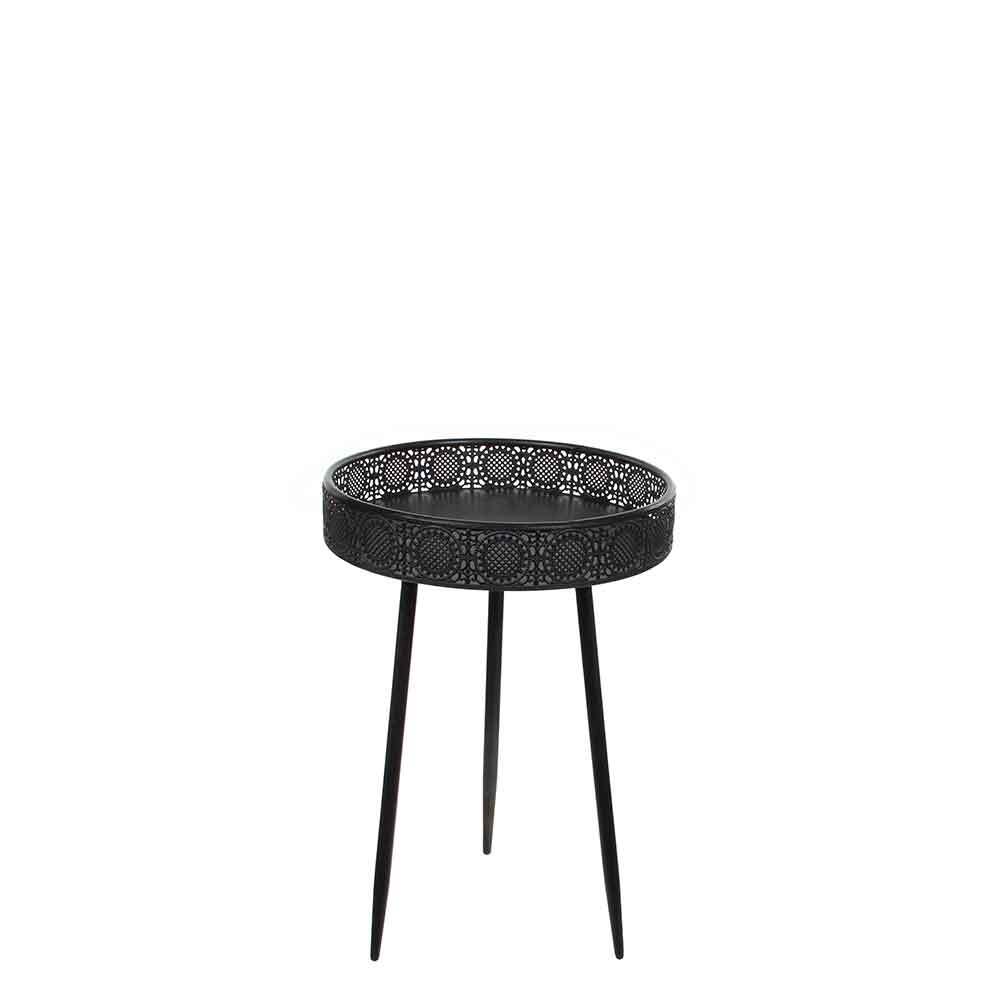 Mica Decorations ronde tafel zwart maat in cm: 58 x 40