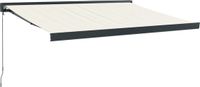 vidaXL Parasol extensible, crème, 3,5 x 2,5 m, tissu et aluminium