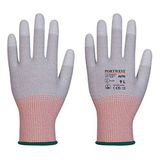Portwest LR13 ESD PU Vingertop Snijhandschoen - Grijs/Wit - L (12 paar)