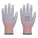 Portwest A696 - LR13 ESD PU vingertop gesneden handschoen - grijs/wit - XS (Pack van 12 paar)