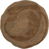 WOOOD Orvi Vloerkleed - Wol/Polyester - Bruin - Ø160 cm