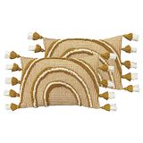 furn. Regenboog Tuft Polyester Gevulde Kussens Twin Pack