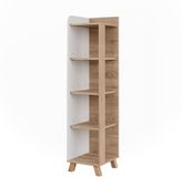 Vicco Karen Halfhoge kast – 30 x 128 cm met 4 compartimenten Sonoma/Wit