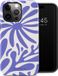 Selencia Hoesje iPhone 14 Pro Max - Vivid Backcover - Modern Bloom Sapphire Blue