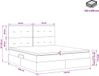 vidaXL LED-opbergbed met matras, donkergrijs, 140 x 200 cm, fluweel