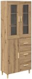 vidaXL Highboard Artisan Chêne Bois de particules