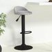 Oreillette pivotante de tabouret de bar en velours gris clair
