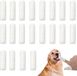 Azomor® Brosse à doigts réutilisable pour animaux de compagnie avec soins dentaires efficaces - Blanc - 10 ensembles (20 pièces)