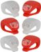 Benson Fietsverlichting/Fietslampjes Set - 6x - LED - Siliconen - Voor en Achter Licht