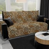 PETTI Artigiani Italiani - 3-zitsbankhoes, bankhoes, dubbelzijdig, vuilafstotend, kleur Animal 04, 100% Made in Italy