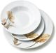 Affekdesign LEA Serie - Service de vaisselle - 18 pièces - Porcelaine - Motif floral