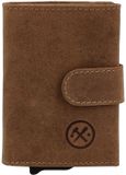 Hide & Stitches Idaho Safety Wallet - Bruin - 100% Leer