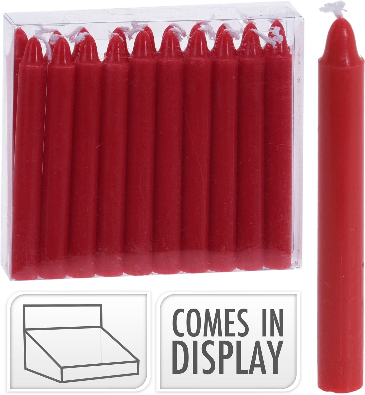 Nampook Kerstboomkaarsjes 20 stuks rood