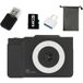 Aiorber Draagbare camera 1080P met kantelbaar scherm, invullicht, CCD, retro, SD-kaart 64 GB, voor kinderen, studenten, zwart