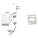 ROLINE Cat.6A Keystone, niet afgeschermd, zonder gereedschap, SLIM, extra kort, wit