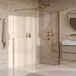 Brauer Oblivion - Inloopdouche - Helder Glas - 140 x 200 cm - incl. Glascoating - PVD Goud Geborsteld