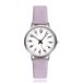 Lookinggoodtoday Montre élégante pour femme avec bracelet lilas et cadran blanc