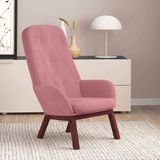 vidaXL Relaxstoel fluweel roze