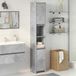 Maison Exclusive - Armoire de salle de bain couleur béton, 30x30x183,5 cm, en panneau de fibres de bois