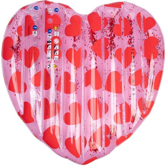 Swim Essentials Roze Hart Luchtbed