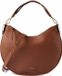 Coccinelle Leren schoudertas Sunup Handbag Double Grainy Leather Cognac / Noir bruine