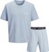 JACK&JONES JACEVEREST SS TEE AND SHORTS SET W Heren XL Chambray Blue Katoen