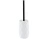Tendance brosse WC/toiletborstel in houder Diamond - wit - kunststof - 8 x 34 cm