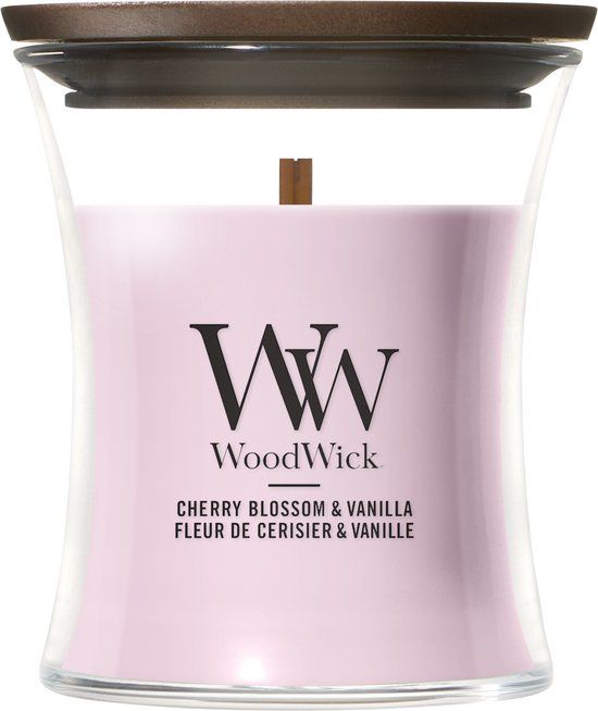WoodWick Hourglass - Cherry Blossom & Vanilla - Mini Geurkaars