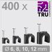 TRU COMPONENTS T24CA131 Spijkerclip Zwart 400 stuk(s)