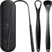Nuvance Professionele Tongschraper - 3 in 1 Set - voor Mondverzorging - Tongreiniger - Tong Schraper - Tongue Scraper - Inox - Noir