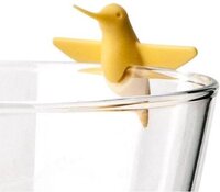 Qualy Glasmarkers Kolibrie Hummingbird - 6 stuks - Multi