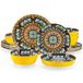Style bohème 16 pièces service de table en porcelaine pour 4 personnes