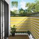 VidaXL Balkon scherm 120 x 200 cm oxford stof rechthoekig geel en wit