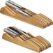 Merkloos Relaxdays Messenhouder voor 11 messen - Bamboe - Lade organizer - Bruin