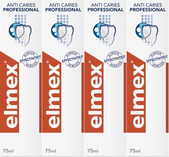 Elmex Anti-Cariës Professional tandpasta 4 x 75ml