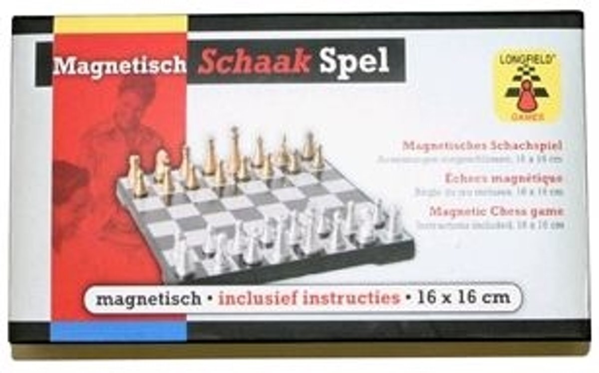 Longfield Schaakspel voor op Reis - Magnetisch - Schaakbord 16x16 cm