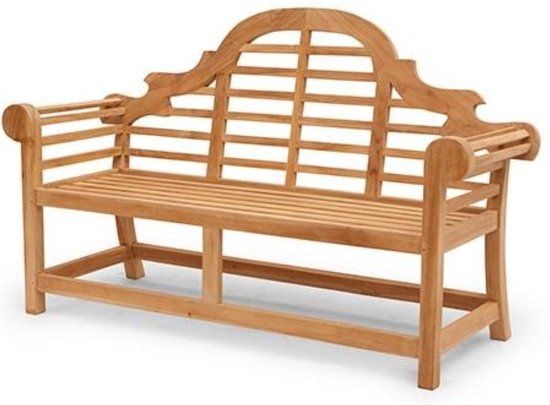 Buitengewoon Boet Lutyens Teak Garden Bench - 4 Seater - Brown - 165cm