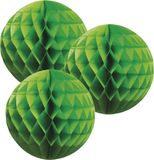 Merkloos / Sans marque Fest-Dekor Gmbh Papieren kerstballen - 3x - groen - 10 cm