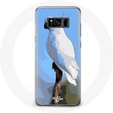 Maniacase Etui voor Samsung Galaxy S8 Kaketoe papegaaien witte vogels