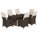 vidaXL 9-delige Tuinset met Kussens, Poly Rattan, Bruin