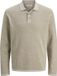JACK&JONES ESSENTIALS JJEGEORGE KNIT POLO LS SN Homme Polo Manches Longues Coton Polyester Coriander Detail:w. White S