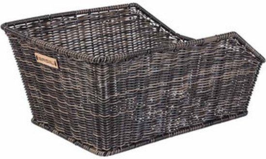 Basil Cento Rattan Look Bicycle Basket - Rear - Synthetic Rattan - Brown