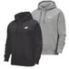 Nike Club Ft Sweatshirt met capuchon voor heren Dk Grey Heather/Matte Silver/W XL