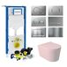 Salenzi Geberit UP320 Toiletset Set52 Wandcloset Salenzi Civita Mat Roze Sigma Drukplaat