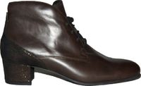 Durea 9795 Enkellaarzen Dames Leer Caffe (Bruin) 37.5