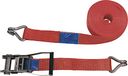 Petex 43193912 ratelspanband 2-delig, 8 m, 50 mm, 2000/4000 daN, dubbele haak, ratel 23 cm, rood